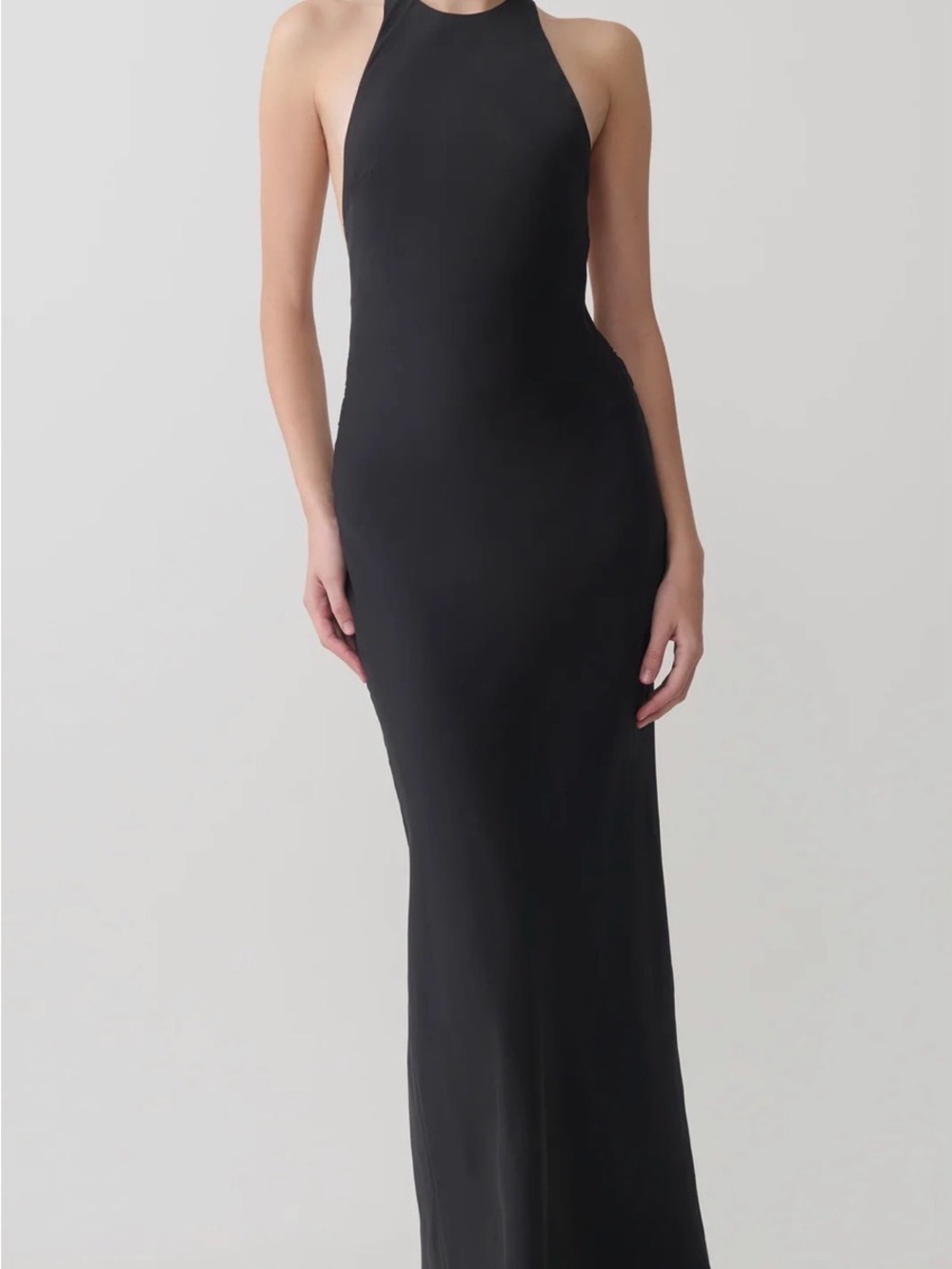 Meshki Black Halter Maxi Dress